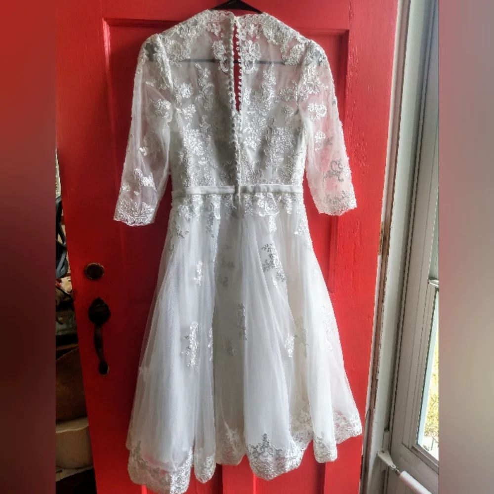 JJs House White Lace Wedding Dress - Picture 4 of 4